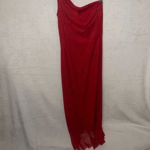 Red Glitter Asymmetrical Jessica McClintok for Gunne Sax